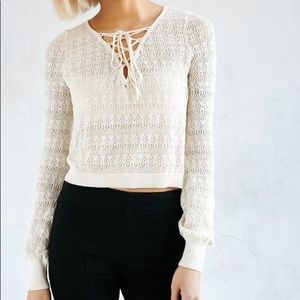 UO Kimchi Blue Jody Pointelle Sweater